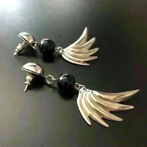 Wing  Dangle Earrings - Picture 3 of 5